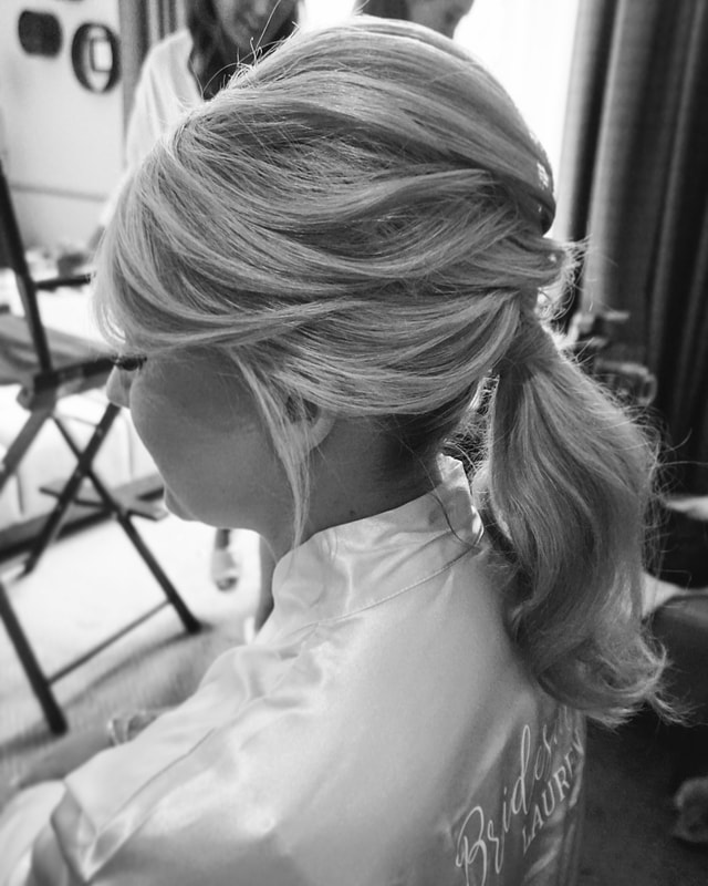 ponytail, hair up, hair up inspo, wedding inspo, wedding inspiration, modern wedding, bridal hair, wedding hair, bridesmaid hairstyles